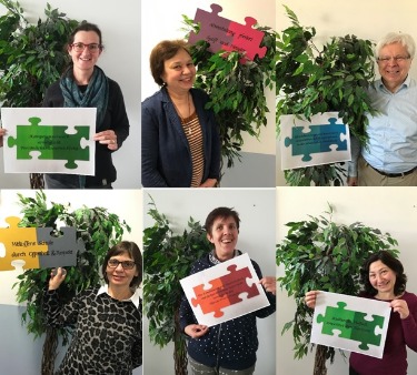 Unser Team - Teil 2 Fotocollage mit dem Team der Altenpflegeschule - Teil 2